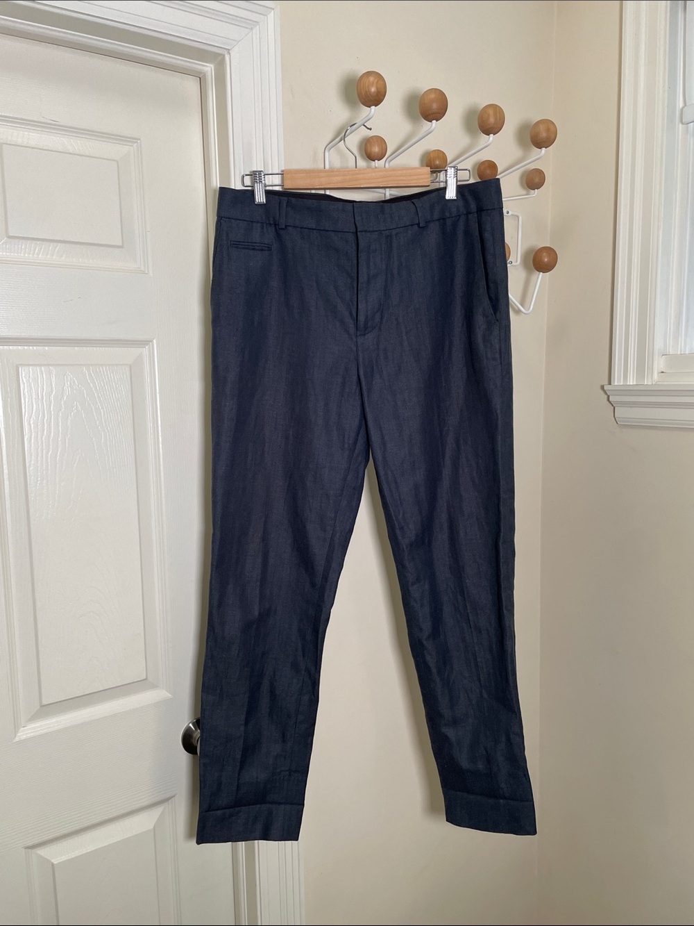 Club Monaco - Linen Blend Preppy Dress Pants - Navy - 33